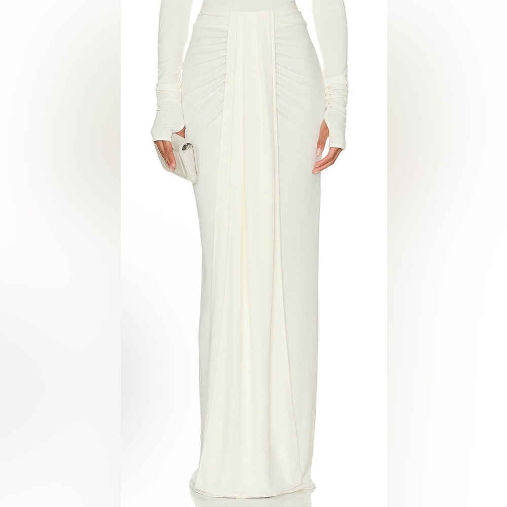 Helsa (Matte Jersey Long Wrap Skirt)